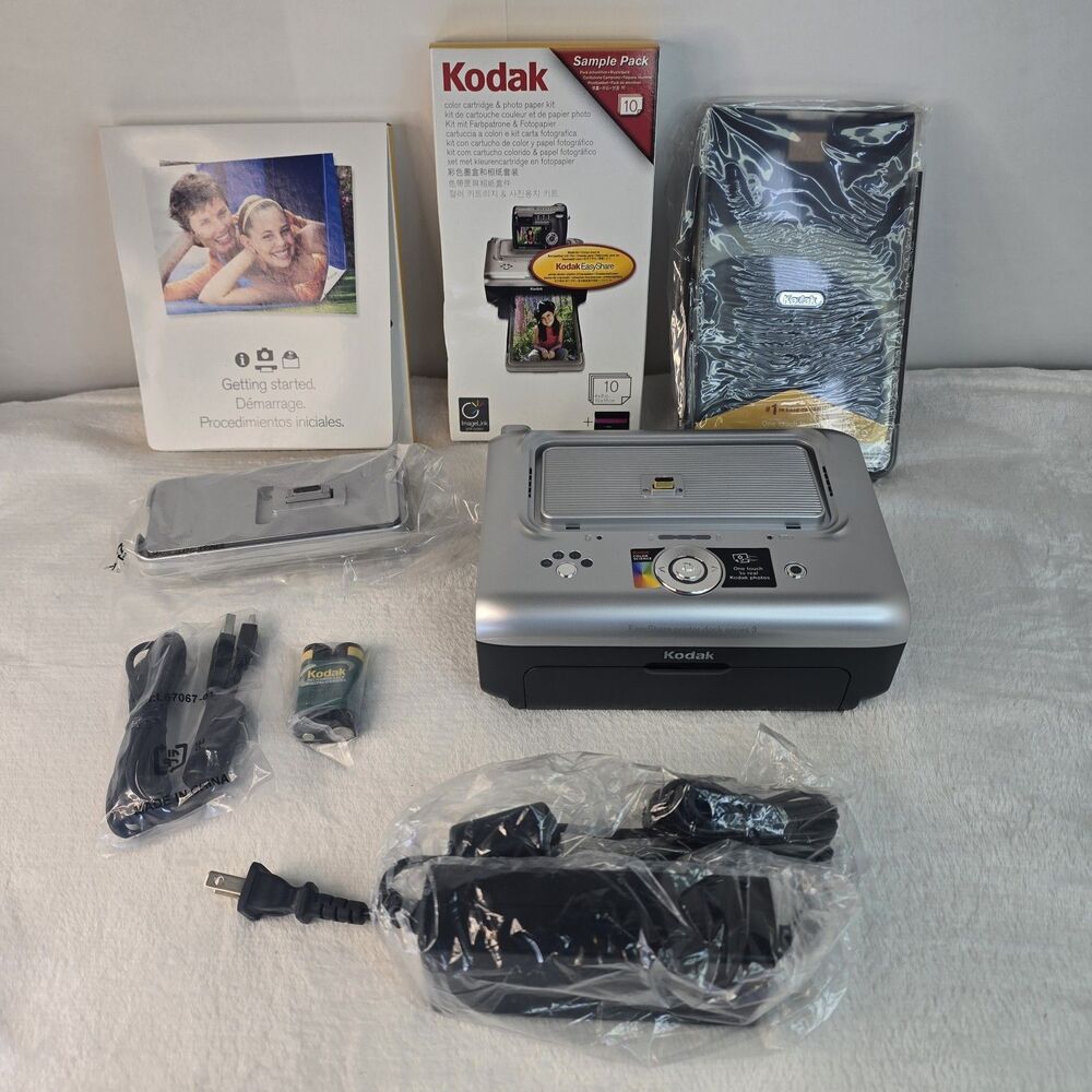Kodak EasyShare Printer Series 3 Clean in Original Box Power Adapter Untested